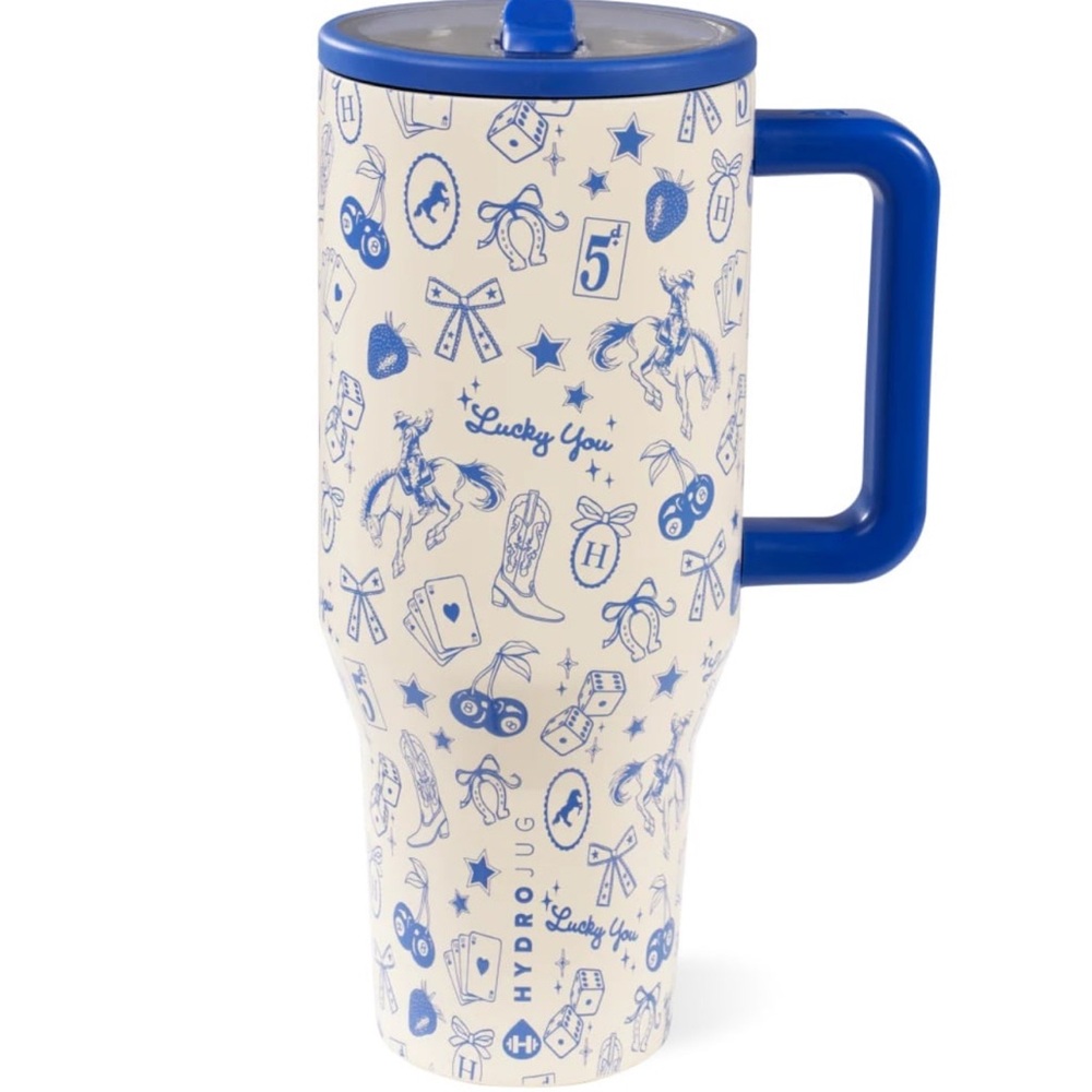 SOLD NIB HydroJug 32 oz Limited Edition Blue Western Charm